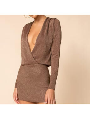 Superdown Aura Glitter Mini Dress | Medium